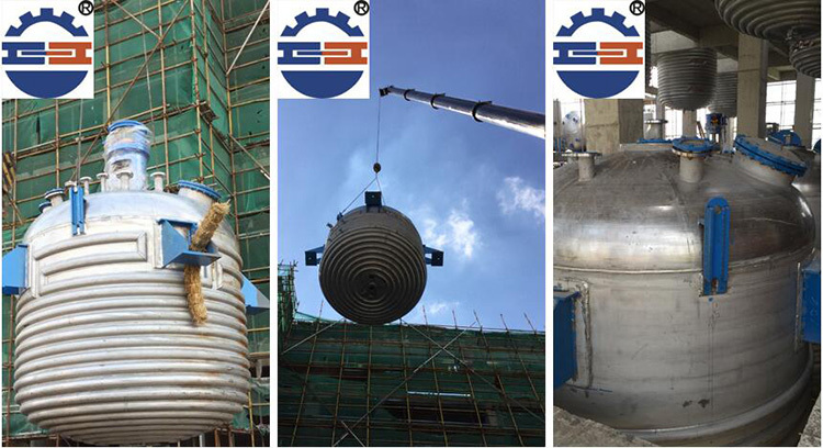 不銹鋼反應(yīng)鍋室外安裝圖 不銹鋼反應(yīng)鍋室外安裝圖